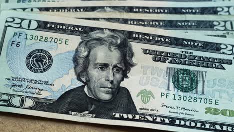 Montón-De-Billetes-De-20-Dólares-Usds-Andrew-Jackson-4k