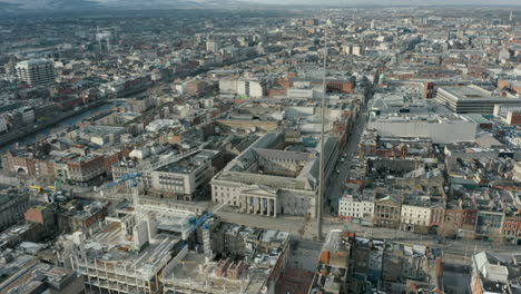 High-aerial-view-of-the-GPO-and-the-Dublin-skyline-during-Covid-19-lock-down