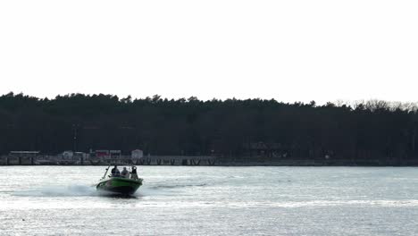 Speedboat-Rides-Across-Water-in-Klaipeda-near-Klaipeda-Docking-Terminal