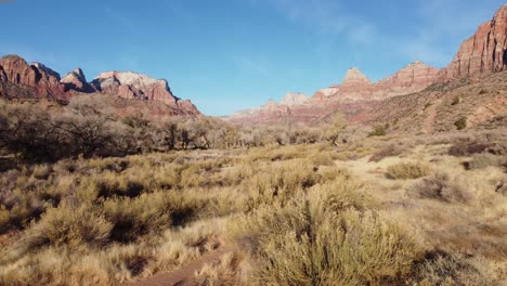 Drone-Video-of-Beautiful-Landscape-in-Zion-National-Park