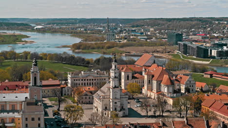 Luftbild-Von-Kaunas,-Der-Zweitgrößten-Stadt-Litauens