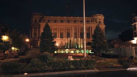 Military-circle-building-time-lapse,-Bucharest-Romania