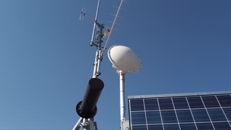 Weather-station-apparatus-operational-technology,-Rockies,-Kananaskis,-Alberta-Canada