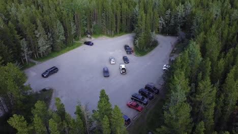 Parking-lot-in-the-park-approached-Rockies-Kananaskis-Alberta-Canada