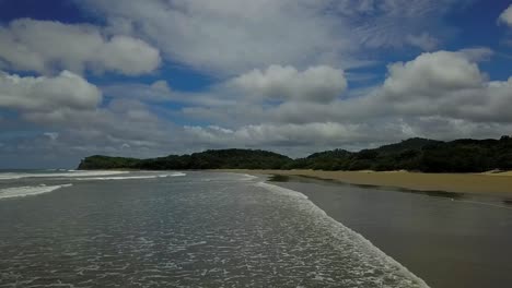 drone-aerial-video-in-nicaragua-beach,-san-juan-del-sur,-caribbean