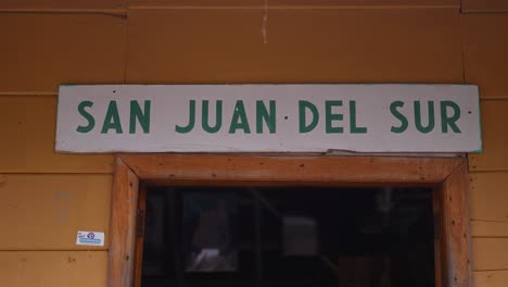 Ortsschild,-Straßenschild-San-Juan-Sur-Straßen,-Nicaragua,-Dorf-Nicaraguanisch,-Küste,-Armut,-Managua