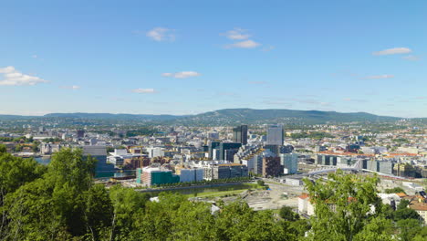 View-of-Oslo-city-from-Ekeberg-at-a-sunny-summer-day