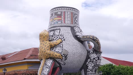 rivas-nicaragua,-aboriginal-sculpture,-tourism-in-nicaragua,-colonial-city