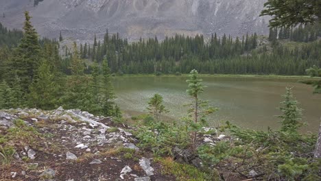 Mountain-pond-forest-valley-circling-Rockies-Kananaskis-Alberta-Canada