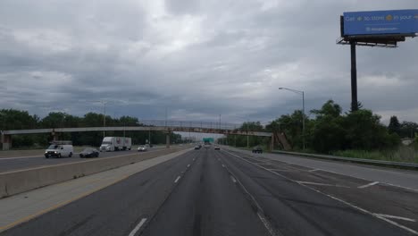 POV:-driving-fast-in-the-highway-of-Chicago,-Illinois