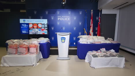 Peel-Regional-Police-Project-Warrior-Press-Conference---Police-Investigators-Seized-$12-Million-Worth-Of-Illicit-Drugs-From-Drug-Bust-Operation