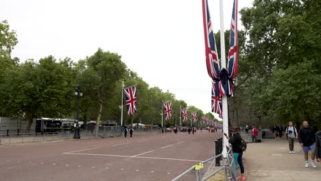 Draped-Union-Jack-Flags-Lining-The-Mall-In-Preparation-For-State-Funeral-For-Queen-Elizabeth-II