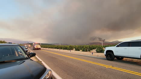 Fire-engines-rushing-towards-wildfire-of-California
