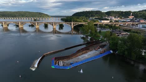 Civil-engineering-bridge-construction-in-river-water