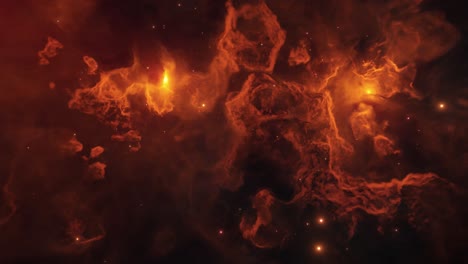 Beautiful-Orange-Gaseous-Nebula-in-Deep-Space
