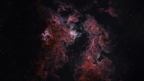 Lange-Aufnahme-Eines-Schönen-Roten-Und-Braunen-Nebels-Im-Tiefen-Weltraum
