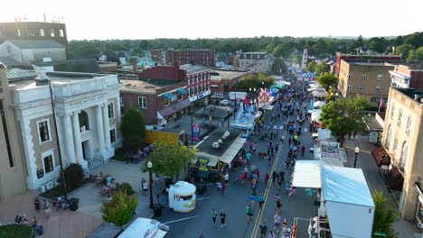 Local-community-people-enjoy-town-fair-in-USA