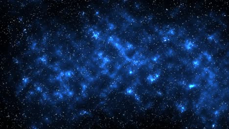 Animación-De-Volar-A-Través-De-Las-Estrellas-Y-La-Nebulosa-Azul-En-El-Espacio