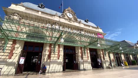 Estación-De-Nice-ville,-Estación-De-Tren-De-Niza,-Francia