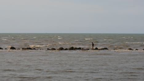 shot-of-waves-on-the-kartini-beach,-rembang,-central-java-on-September-18,-2022