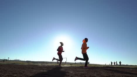 Läufer-Trainieren-Auf-Einer-Laufbahn-In-Der-Nähe-Von-Addis-Abeba,-Äthiopien