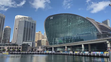 W-Hotel-and-Rabobank-buildings-at-Darling-Harbour-Sydney-on-a-sunny-day