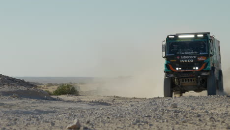Dakar-rally-off-road-trucks-race-through-cross-country-desert-sand-trail