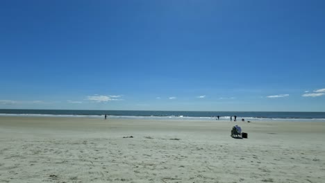 A-beautiful,-sunny-summer's-day-hyper-lapse-approaching-the-beach-in-Hilton-Head-Island-in-South-Carolina,-USA