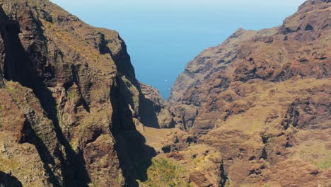 Masca-Gorge-with-view-of-Atlantic-ocean,-aerial