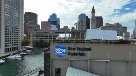 New-England-Aquarium-sign-and-log-in-Boston