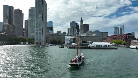 Tallship-sail-boat-in-Boston-Harbor