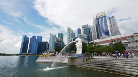 Herrliches-Panoramabild-Der-Melion-Park-Ikone-Von-Singapur