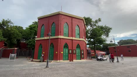 Wide-shot-of-watch-tower-of-Alipore-Jail-Museum-in-Kolkata