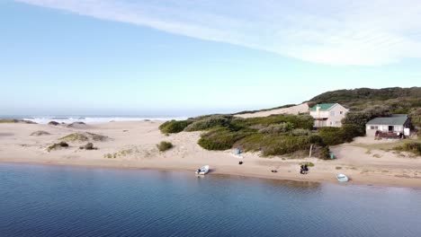 Pan-of-Klienemonde-River-Mouth-in-the-Eastern-Cape,-South-Africa