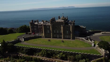 Cuzlean-Castle-outside-of-Ayr-in-Scotland-viewed-from-above