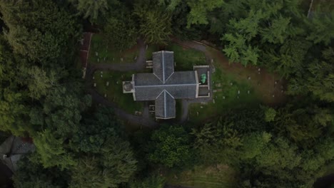 A-very-old-Scottish-church-viewed-from-above