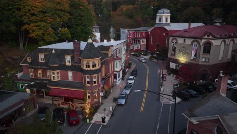 Jim-Thorpe-Mauch-Chunk-Opera-House-in-small-village-in-Lehigh-Gorge,-Carbon-County