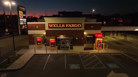 Wells-Fargo-bank-and-ATM-cash-machines-at-night