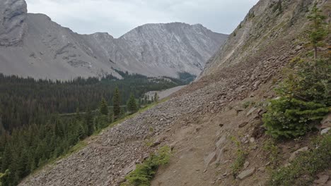 Trail-in-the-mountain-valley-followed-Kananaskis-Alberta-Canada