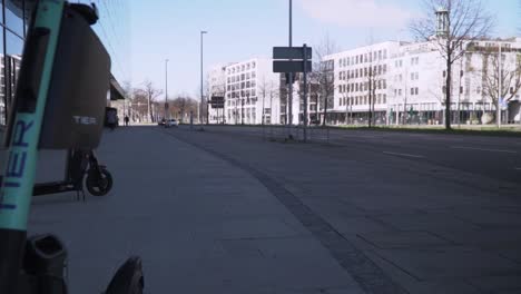 Aegidientorplatz,-walking-in-slow-motion-on-modern-smart-city