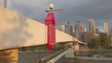 Bridge-on-bow-River-city-downtown-Calgary-Alberta-Canada