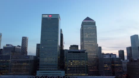 One-Canada-Square-Und-Hsbc-Wolkenkratzer-In-Canary-Wharf,-London