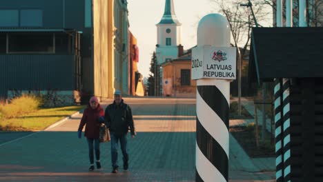 Grenzposten-Von-Estland-Und-Lettland