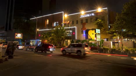 Timelapse-Nocturno-Del-Centro-Económico-Osu-Accra-Oxford-Street