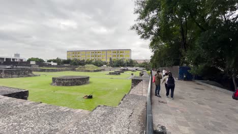 Shot-of-aztec-pyramids-of-Tlatelolco-in-mexico-city