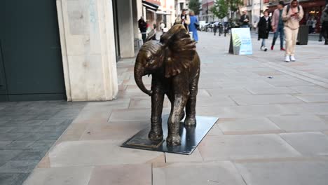 The-Fate-of-The-Elephants-Within-Old-Spitalfields-Market,-London,-United-Kingdom
