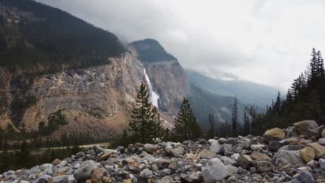 Large-waterfall-Takkakaw-Falls-distant-crab-Yoho-British-Columbia-Canada