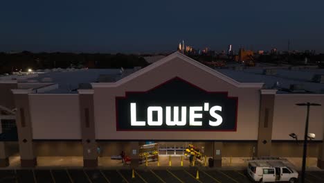 Lowe's-big-box-hardware-retail-store-at-night