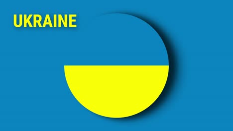 Bandera-De-Ucrania,-Símbolo,-Animación,-Símbolo-Del-Estado