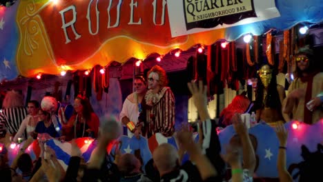 Krewe-of-Boo-Halloween-Parade-New-Orleans-French-Quarter-Night-Slow-Pan